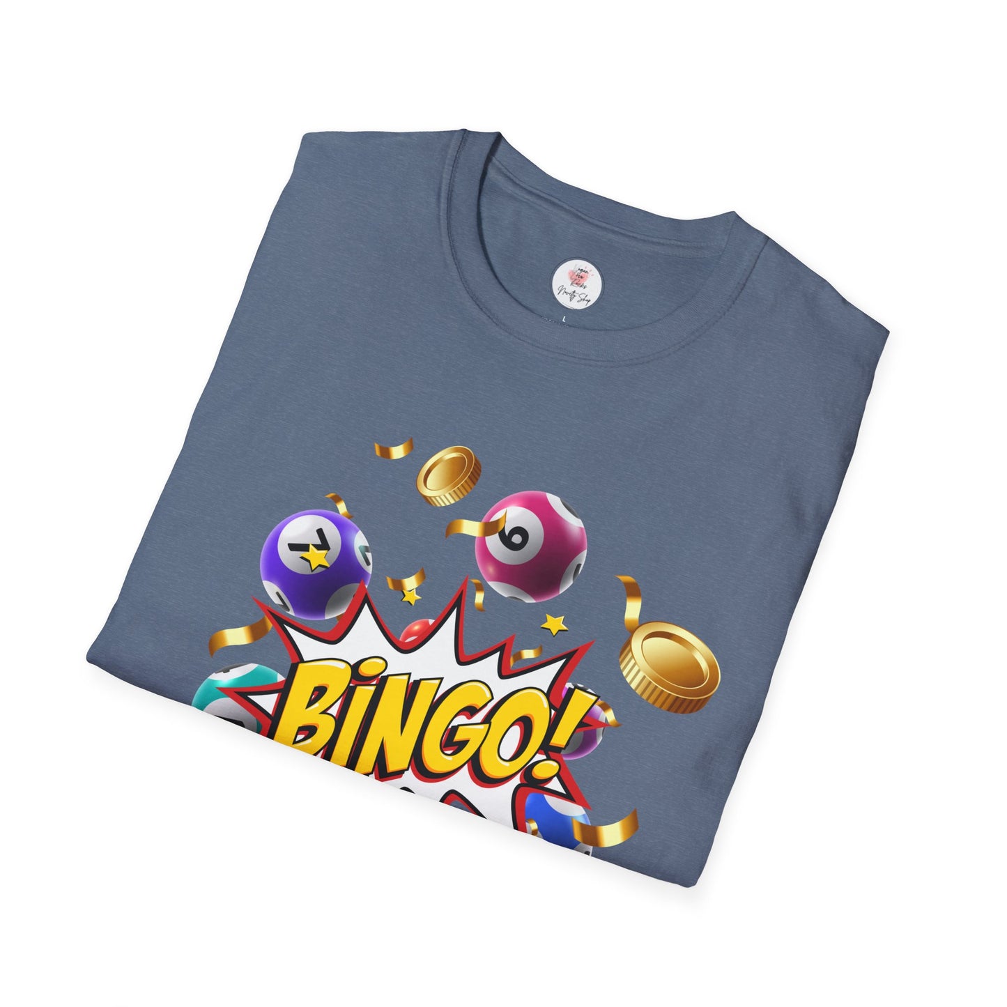 Bingo Balls Graphic T-Shirt — "BINGO!" Colorful Game Night Tee