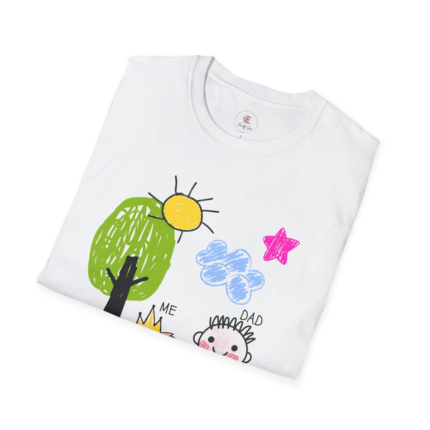 ME & DAD Kids' Handprint Father's Day T-Shirt — Cute Child Drawing Tee