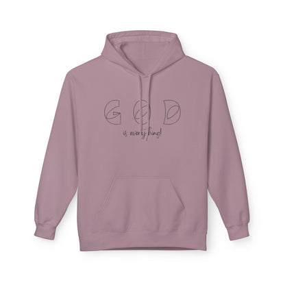 God Is Everything Minimal Faith Hoodie — Inspirational Christian Pullover