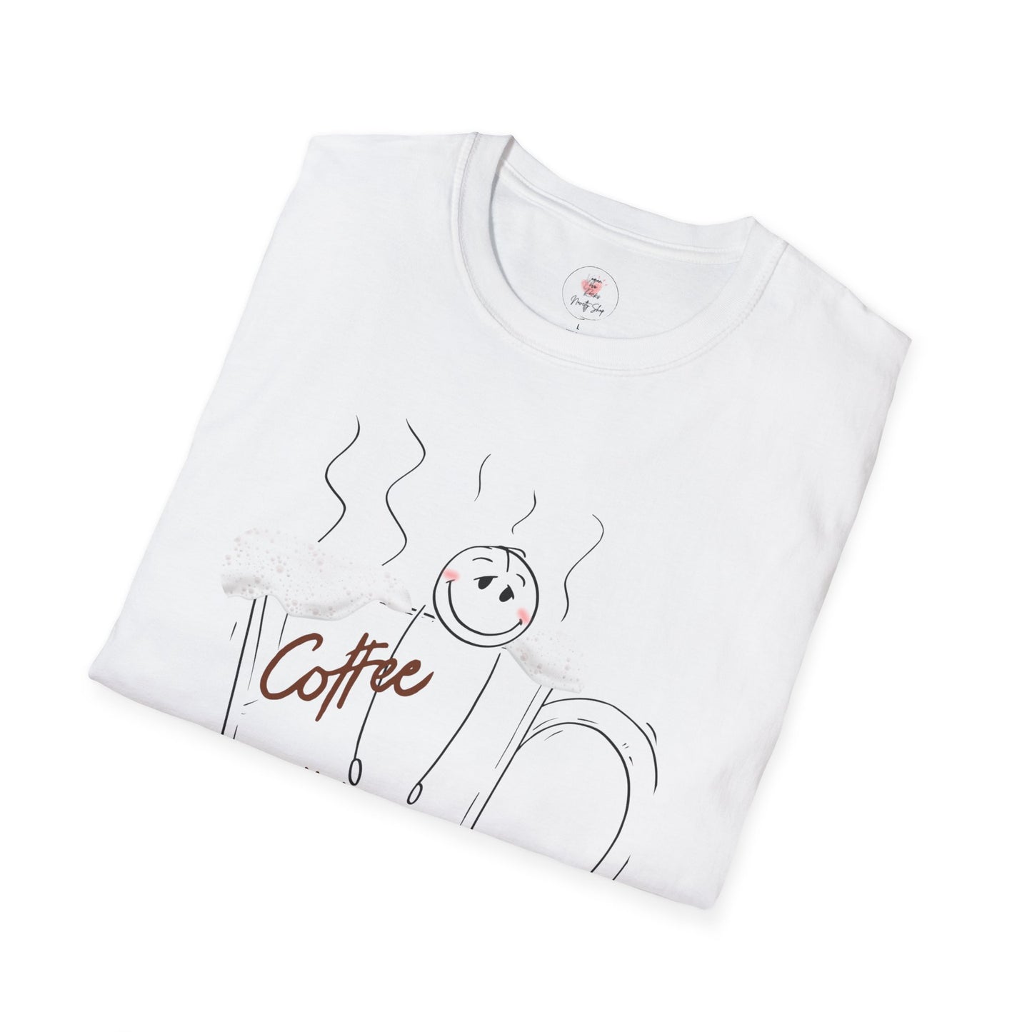 Coffee Makes Brain Work Good T-Shirt — Cute Coffee Mug Illustration