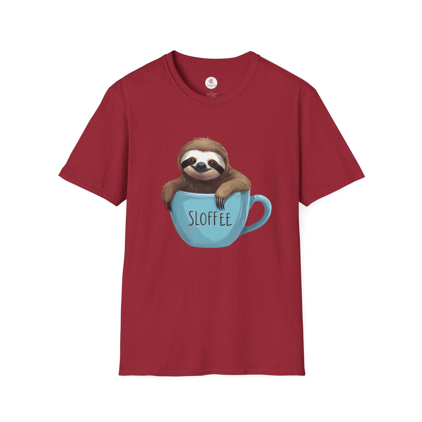 Sloffee Sloth Coffee Cup T-Shirt