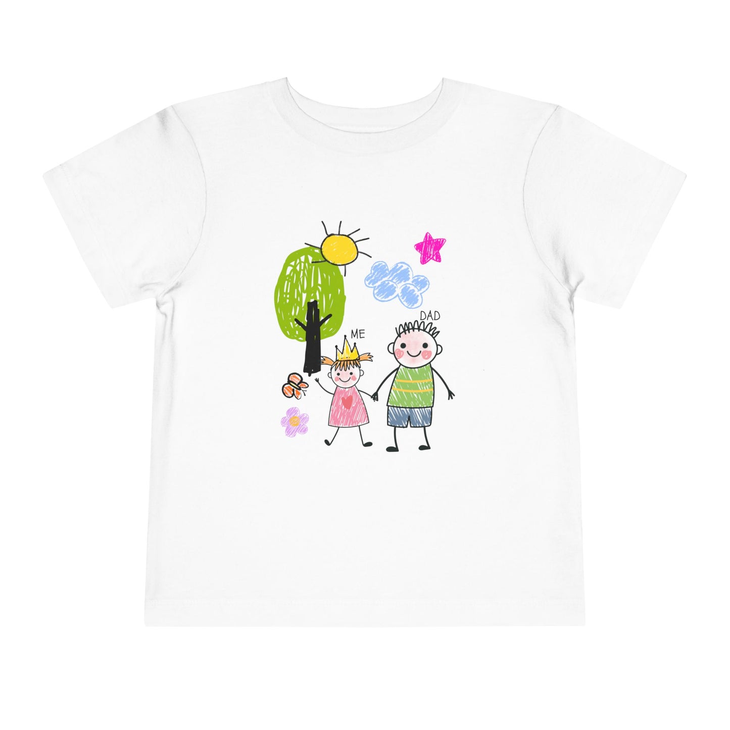 Toddler Tee — Cute Hand-Drawn 'Me & Dad' Family Shirt for Kids
