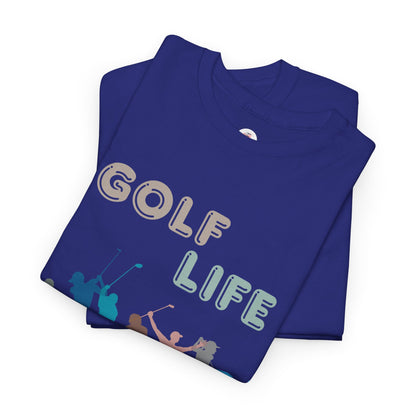 Golf Life T-Shirt — Colorful Golfer Silhouettes Tee
