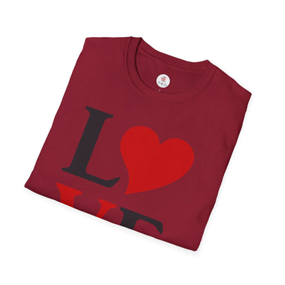 L Heart V E  T-Shirt — Classic Romance Graphic Tee