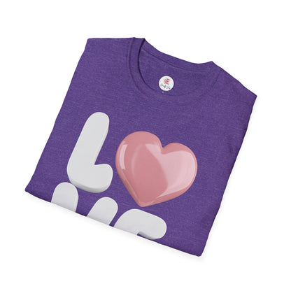 L - Heart - V - E   Graphic T-Shirt — Cute Pink Heart "LOVE" Tee for Valentine’s Day