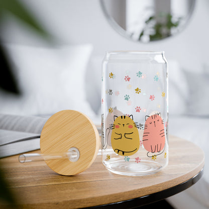 Adorable Kawaii Sipper Glass, Cute Cat Design 16oz Drinkware for Kids, Cat Lovers Gift, Pet-Themed Party Accessory, Eco-Friendly [...]