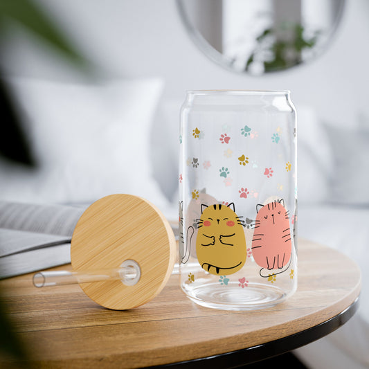 Adorable Kawaii Sipper Glass, Cute Cat Design 16oz Drinkware for Kids, Cat Lovers Gift, Pet-Themed Party Accessory, Eco-Friendly [...]