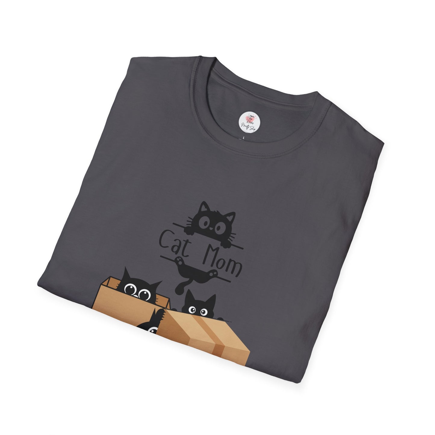Cat Mom T-Shirt — Cute Black Cats in Boxes Tee
