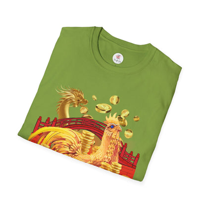 Prosperity Dragon Link T-Shirt — Gold Coins & Fortune Design