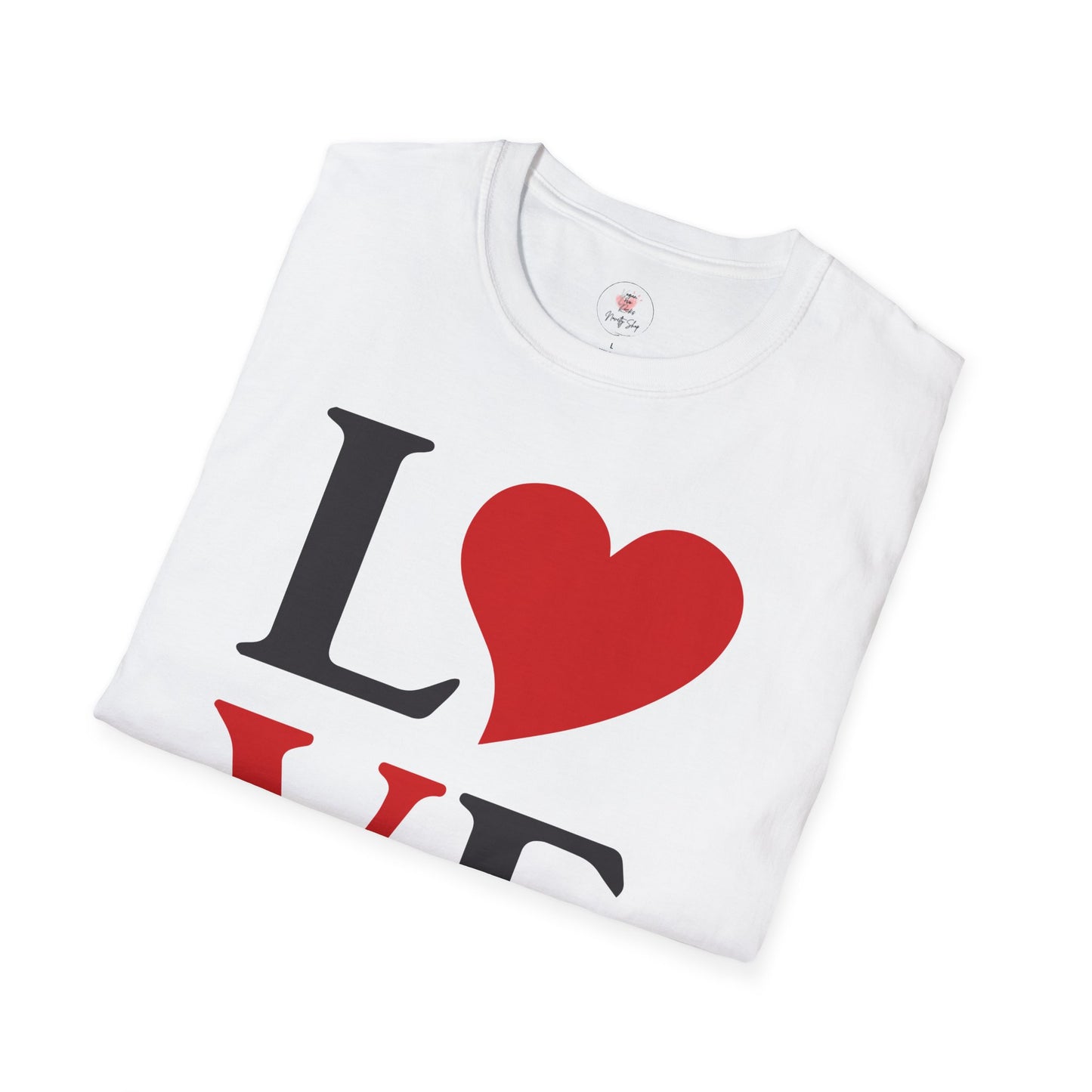 L Heart V E  T-Shirt — Classic Romance Graphic Tee