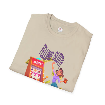 Feeling Lucky Slot Machine T-Shirt — 'Feeling Slotty' Casino Jackpot Tee