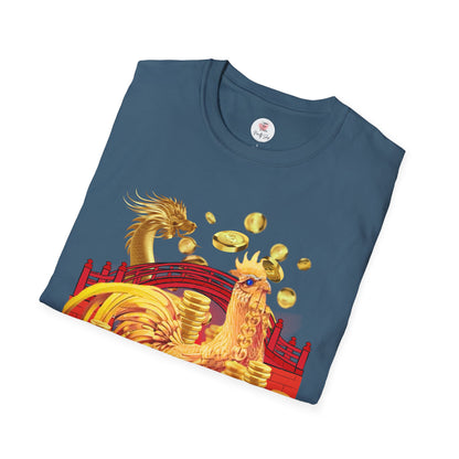 Prosperity Dragon Link T-Shirt — Gold Coins & Fortune Design