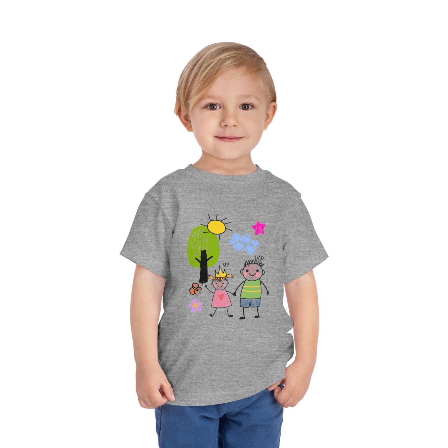 Toddler Tee — Cute Hand-Drawn 'Me & Dad' Family Shirt for Kids