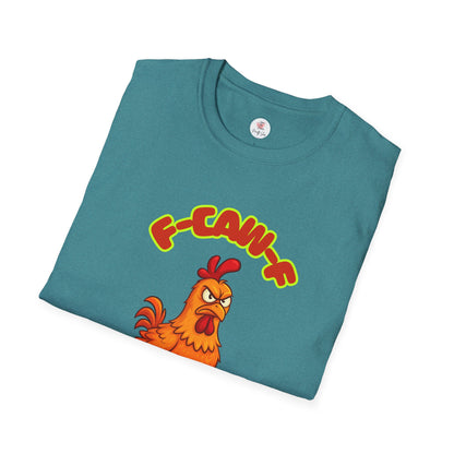 Rooster Funny Illustration T-Shirt — F-CAW-F Graphic Tee