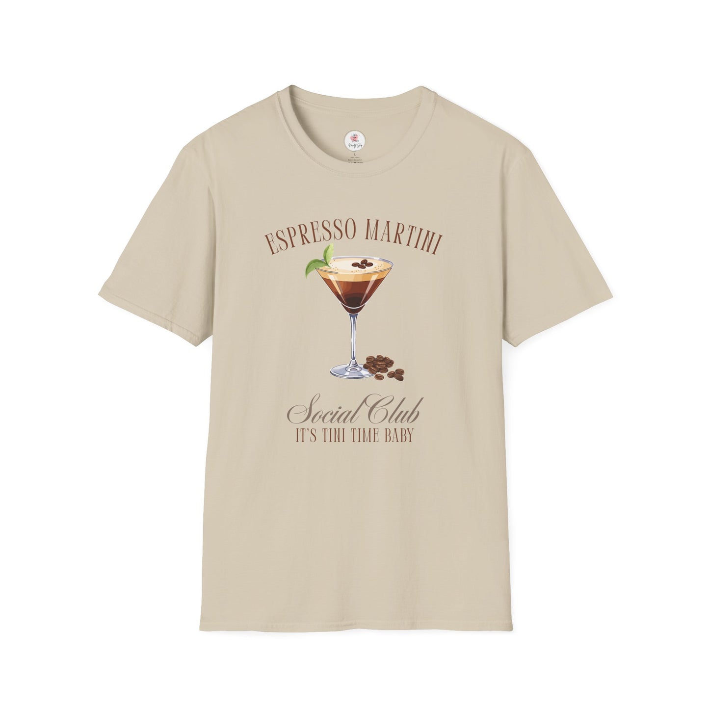Espresso Martini Social Club T-Shirt — 'It's Tini Time' Cocktail Tee