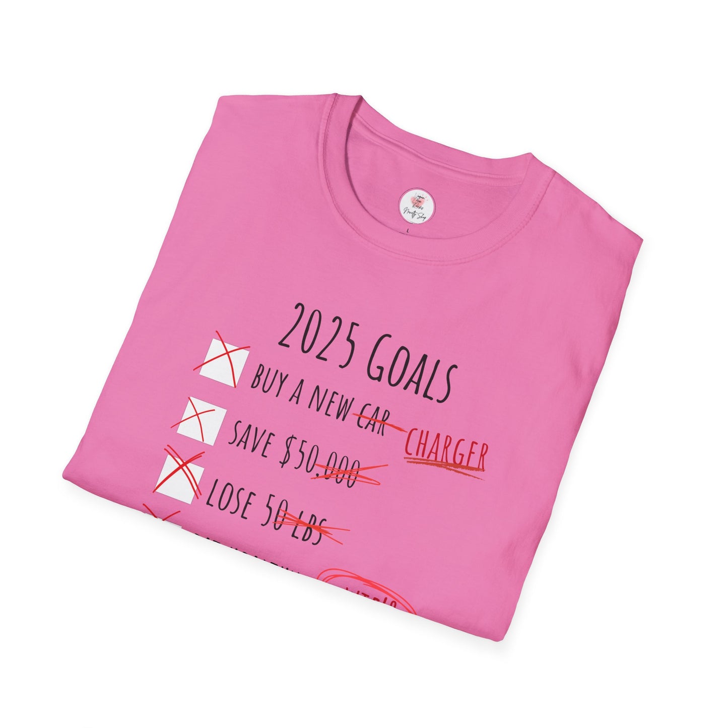 2025 Goals Funny Checklist T-Shirt — Sarcastic New Year Resolution Tee