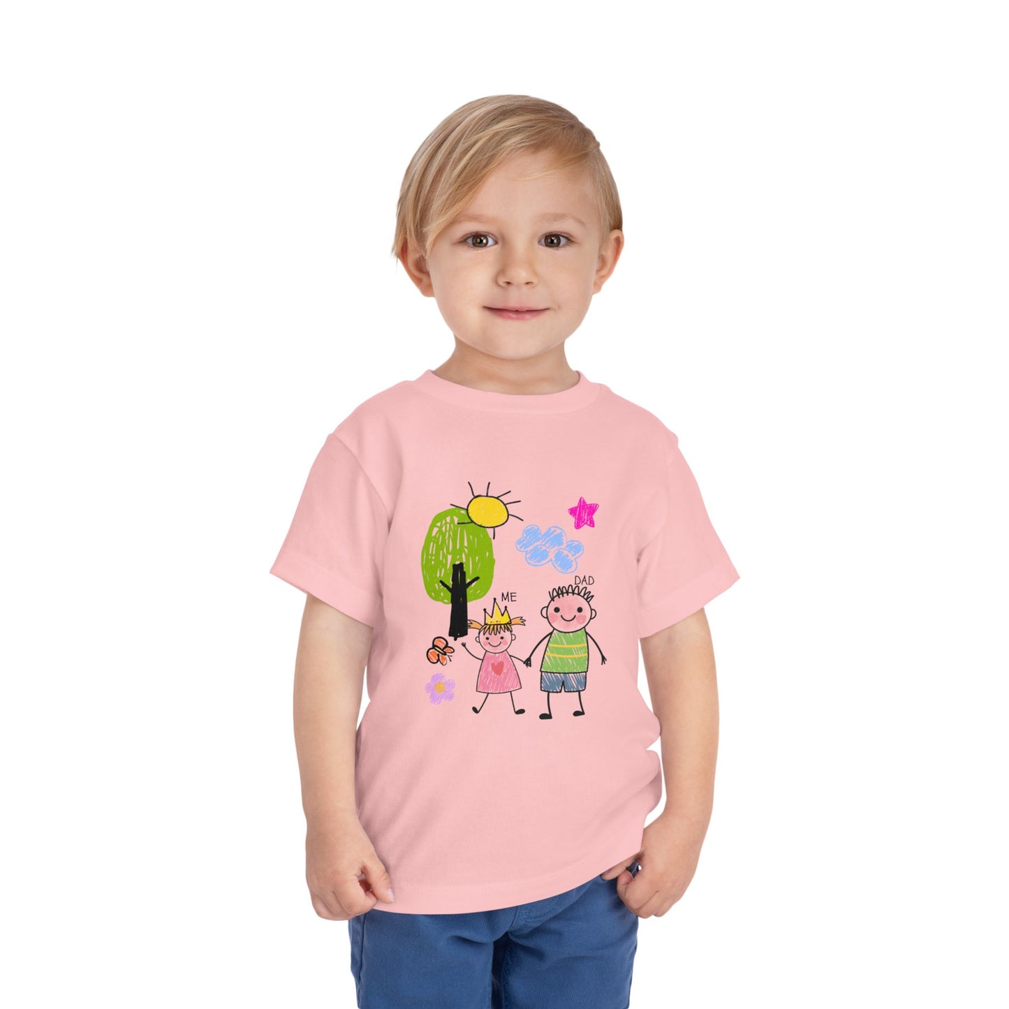 Toddler Tee — Cute Hand-Drawn 'Me & Dad' Family Shirt for Kids