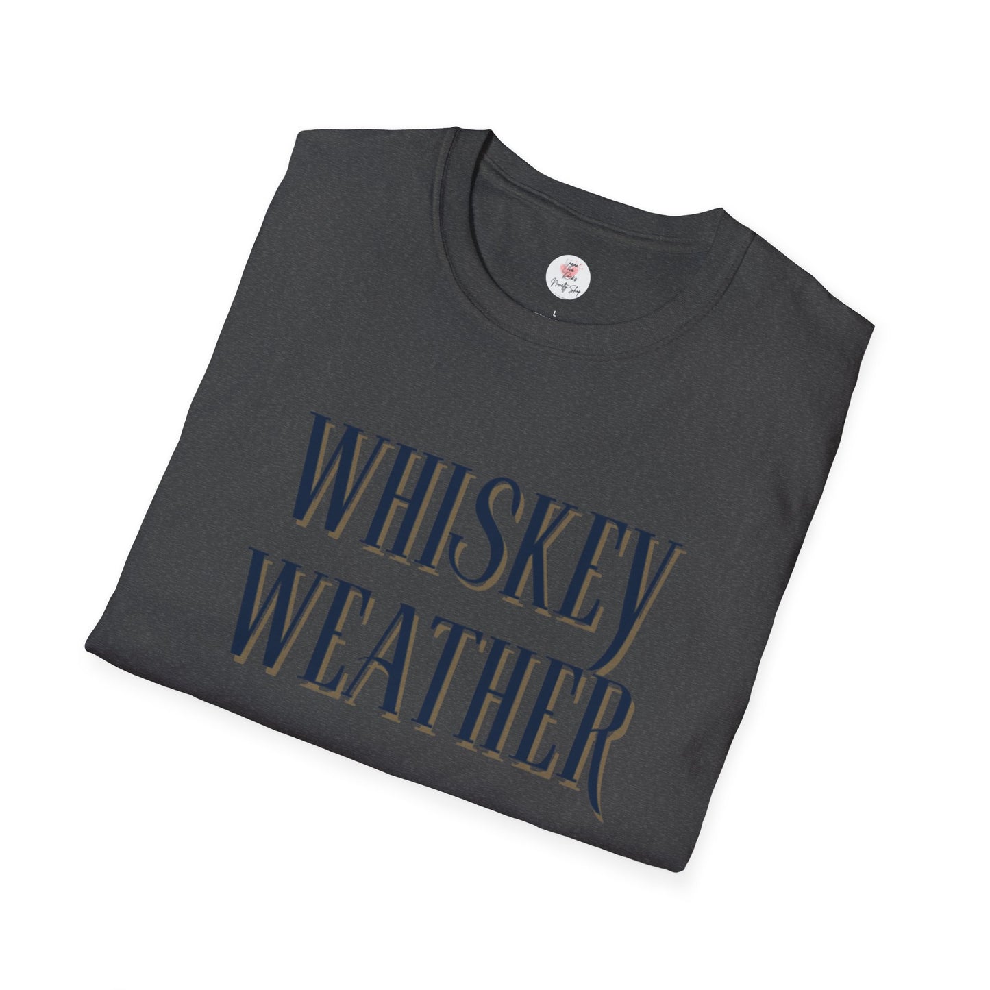 Whiskey Weather T-Shirt – Vintage Script Fall Drinking Tee