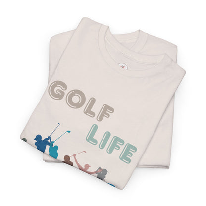 Golf Life T-Shirt — Colorful Golfer Silhouettes Tee