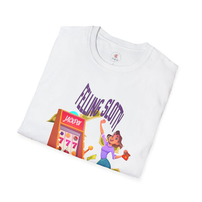 Feeling Lucky Slot Machine T-Shirt — 'Feeling Slotty' Casino Jackpot Tee