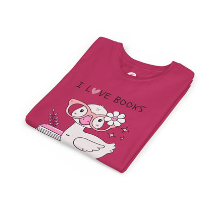 Youth 'I Love Books' Duck Graphic Tee - Cute Reading Shirt