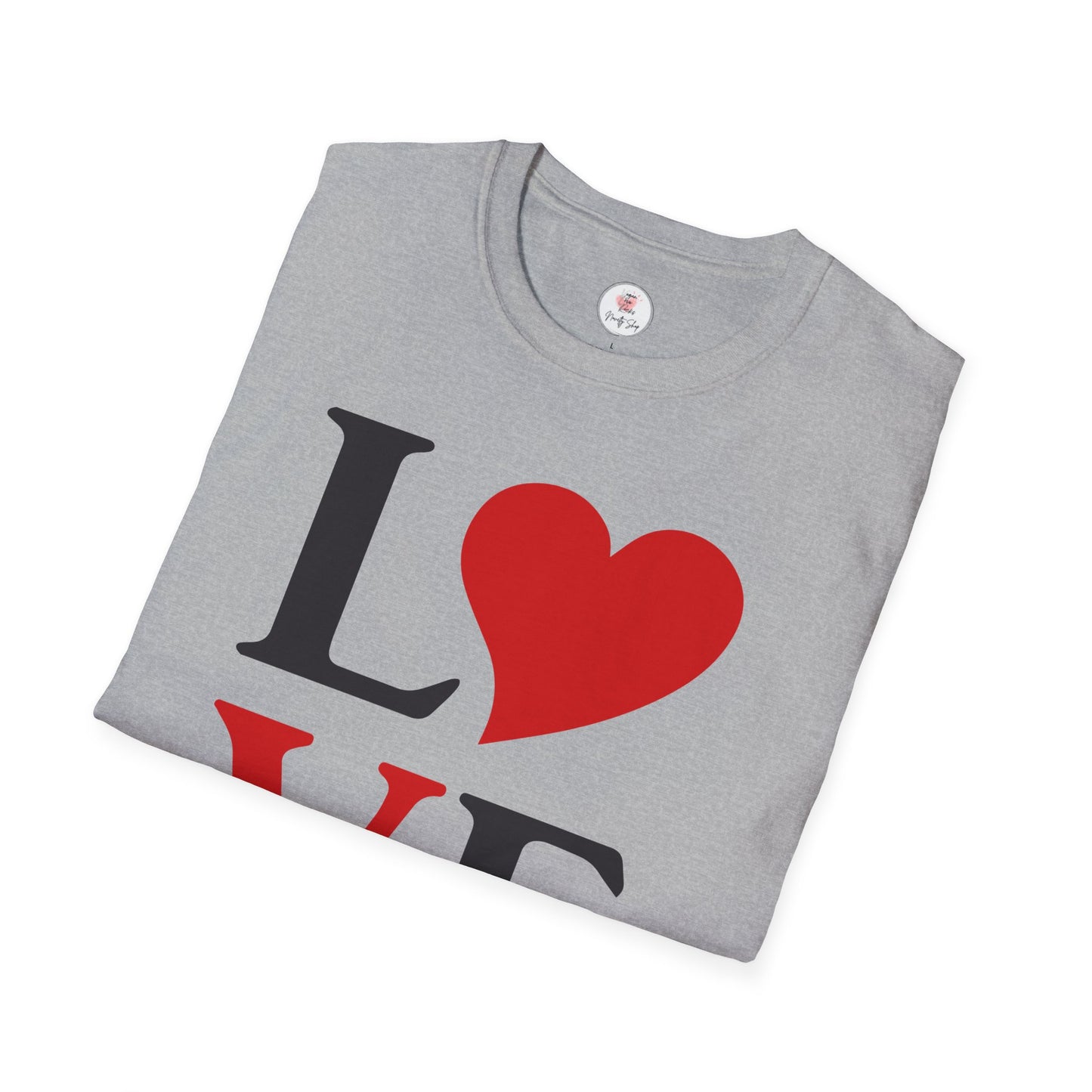 L Heart V E  T-Shirt — Classic Romance Graphic Tee