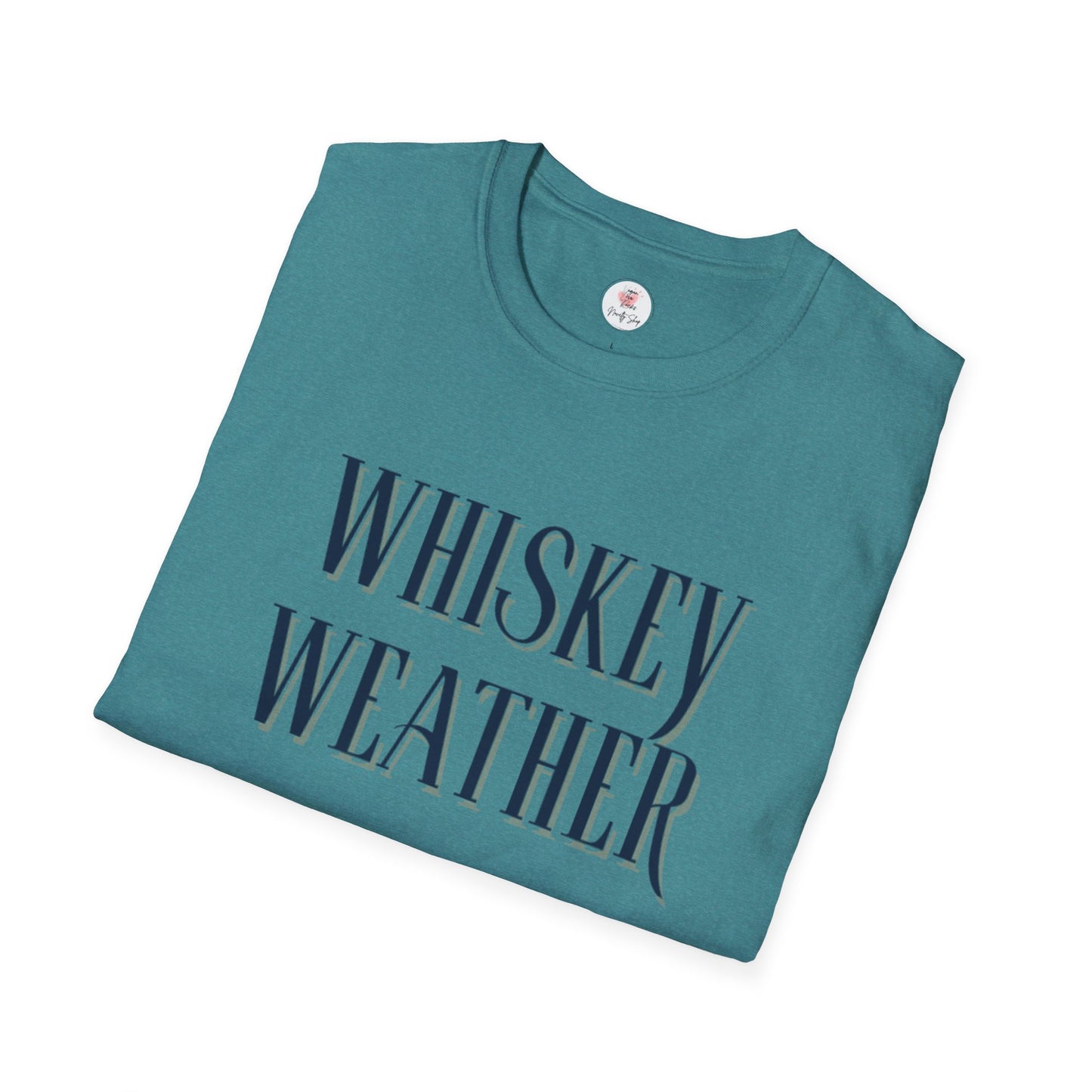 Whiskey Weather T-Shirt – Vintage Script Fall Drinking Tee