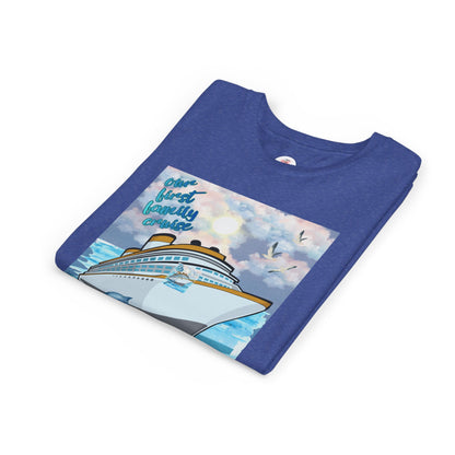 Cruise Ship Tee — "Our First Family Cruise" Youth T-Shirt