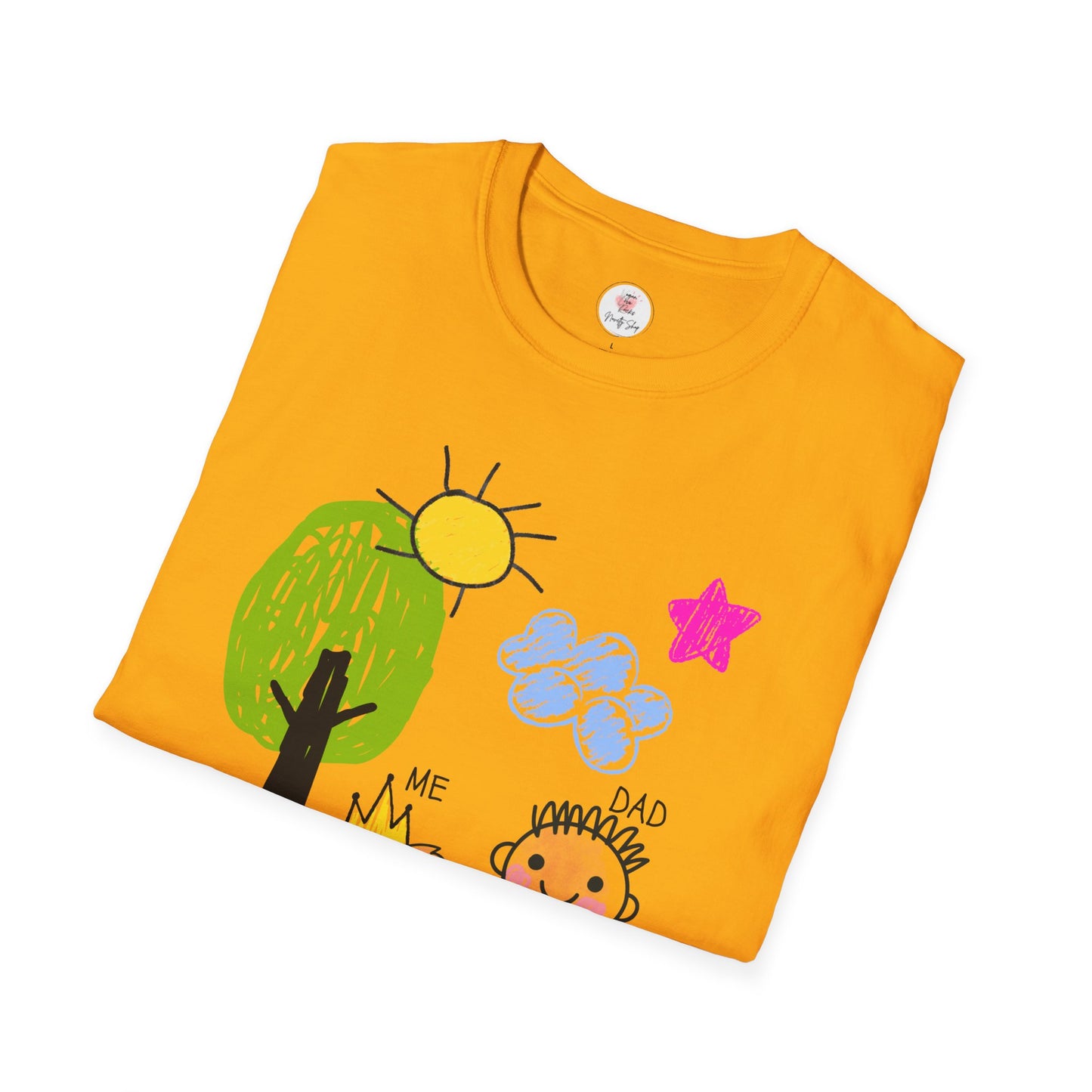 ME & DAD Kids' Handprint Father's Day T-Shirt — Cute Child Drawing Tee