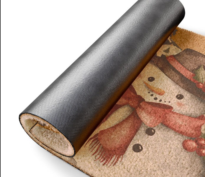 Christmas Doormat with Snowman and Reindeer